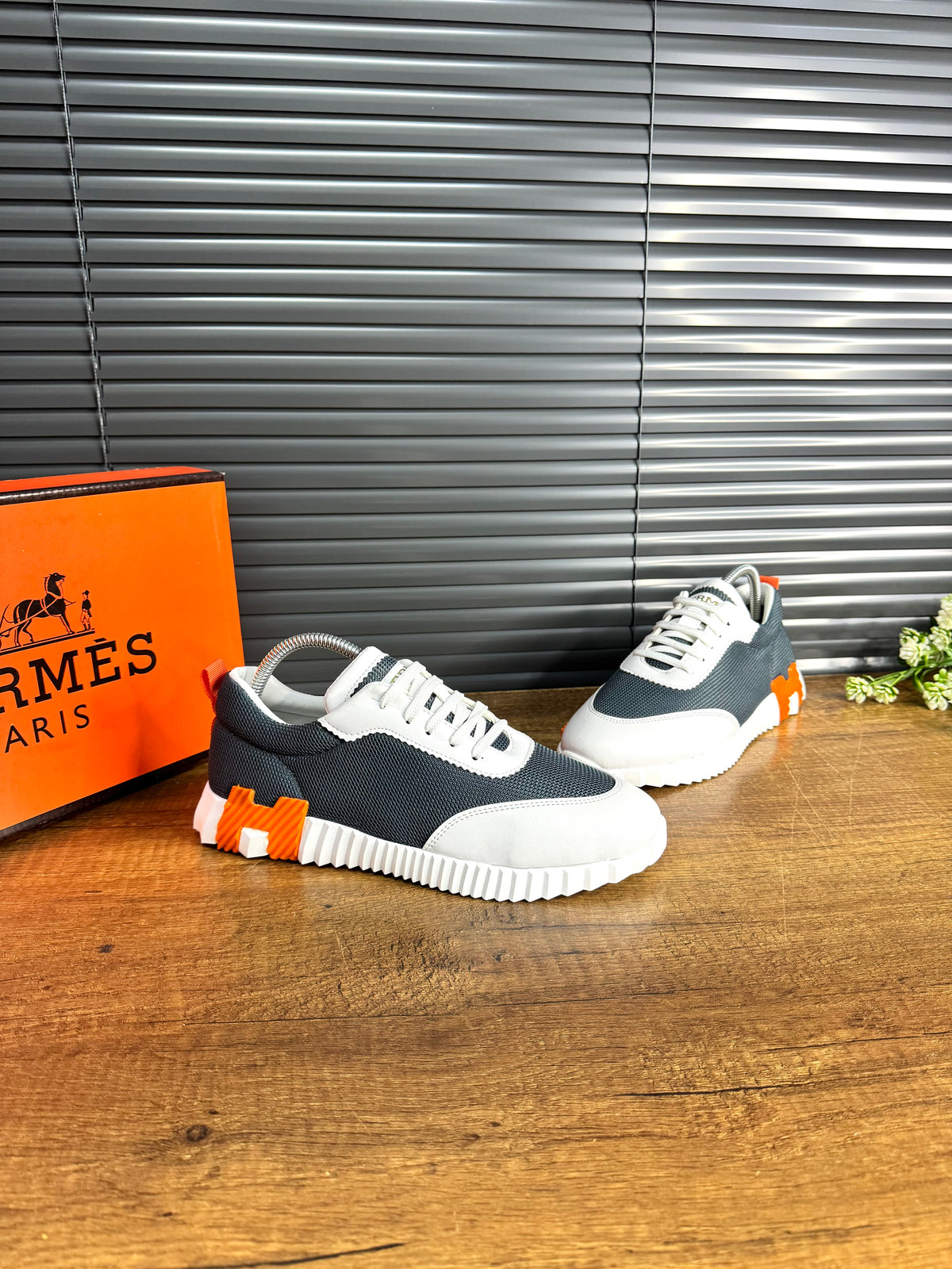 HERMES ayakkabı ÖRME gri beyaz beyaz