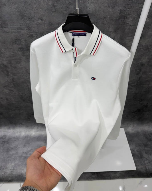 TOMMY polo sweatshirt beyaz