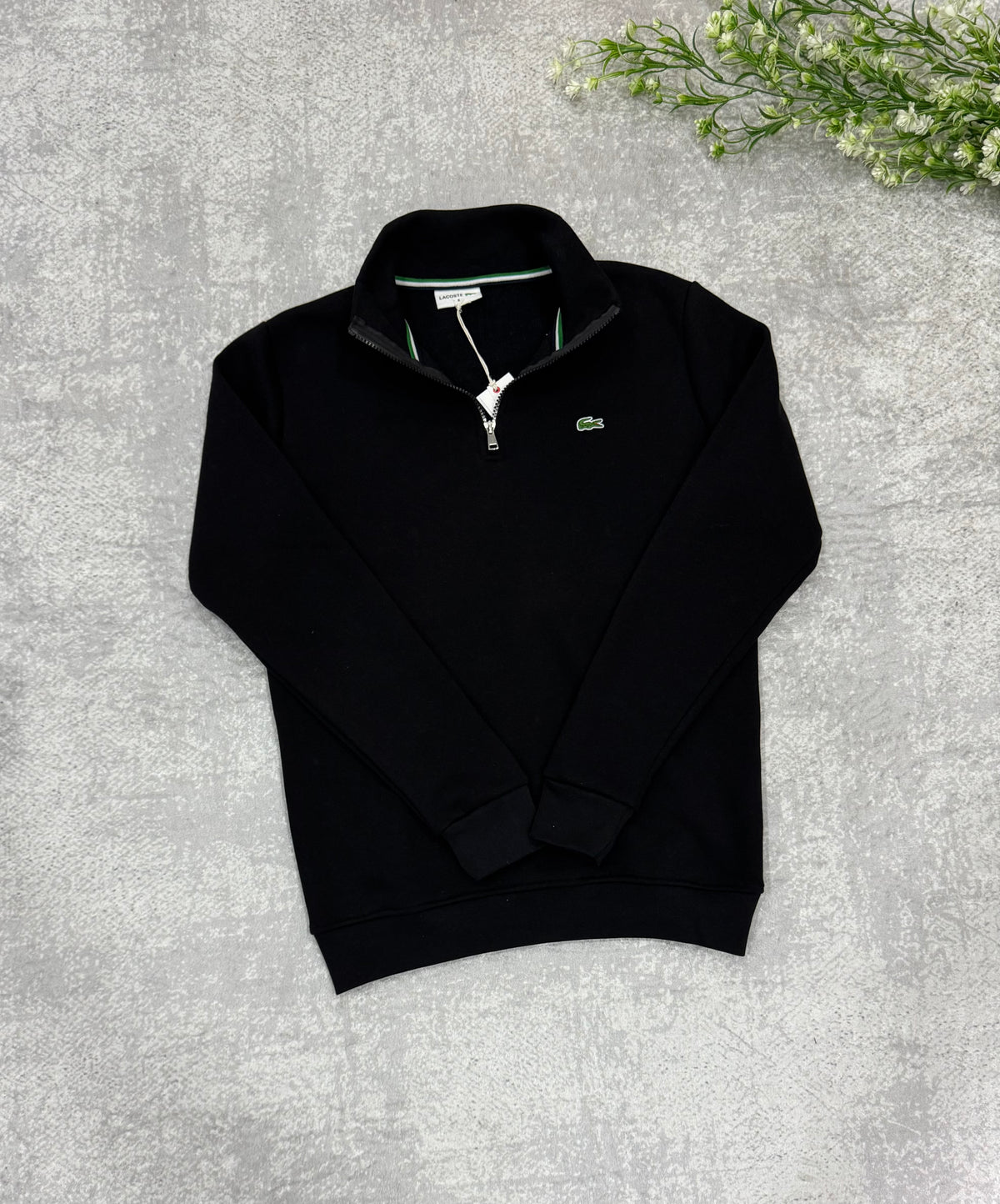 LCST fermuarlı sweatshirt siyah