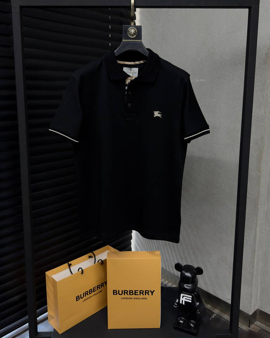 BURBERRY tişört polo siyah