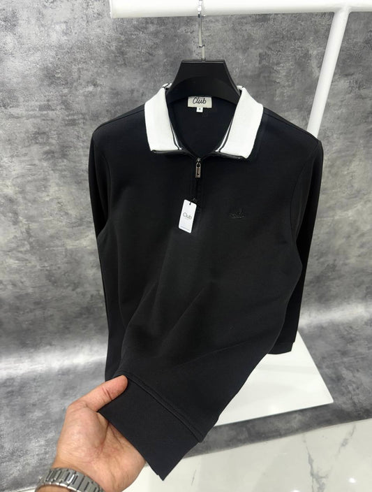 CLUB polo sweatshirt siyah