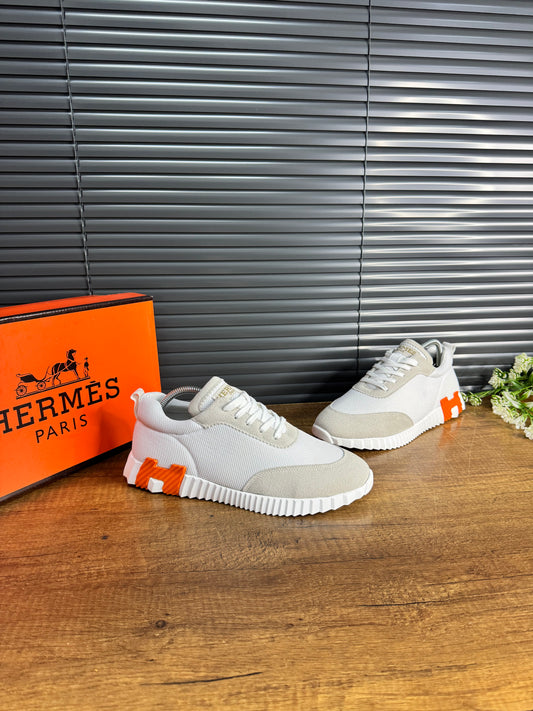 HERMES ayakkabı ÖRME beyaz turuncu