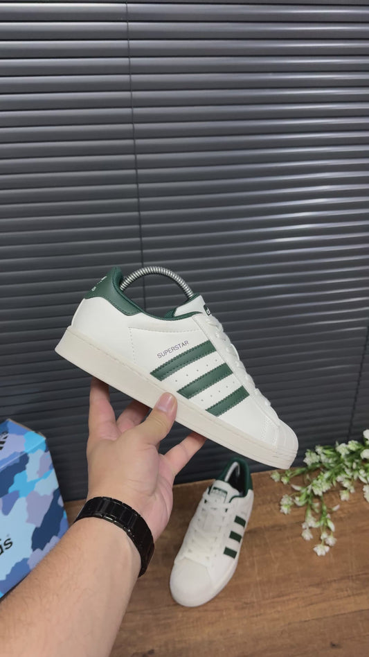 ADS ayakkabi Superstar krem yeşil